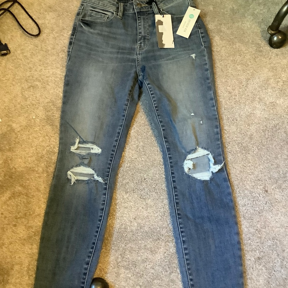 Studio blue distressed jeans